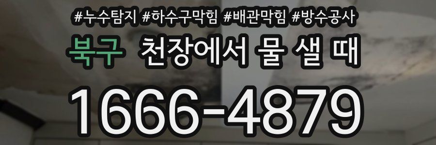 북구 천장에서 물 샐 때