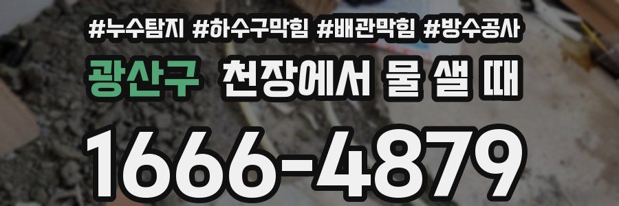 광산구 천장에서 물 샐 때