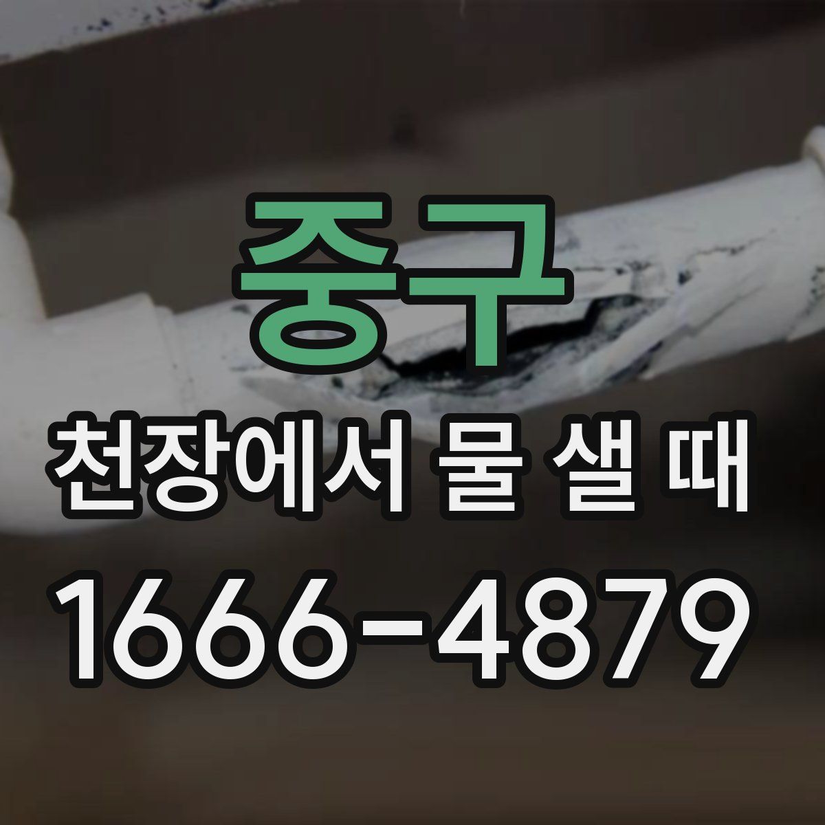 중구 천장에서 물 샐 때