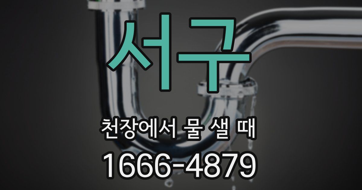 서구 천장에서 물 샐 때