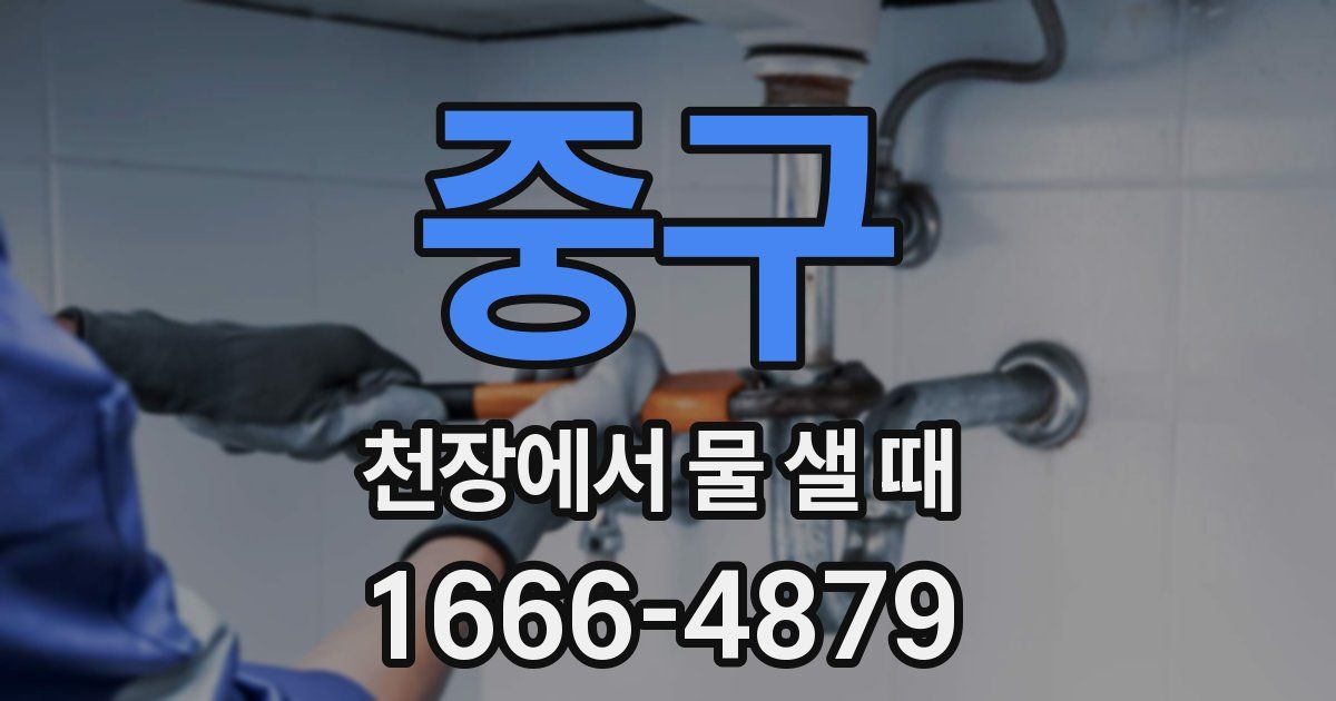 중구 천장에서 물 샐 때