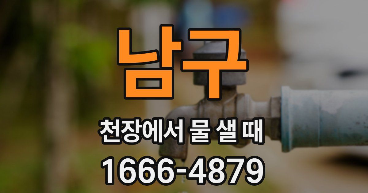 남구 천장에서 물 샐 때