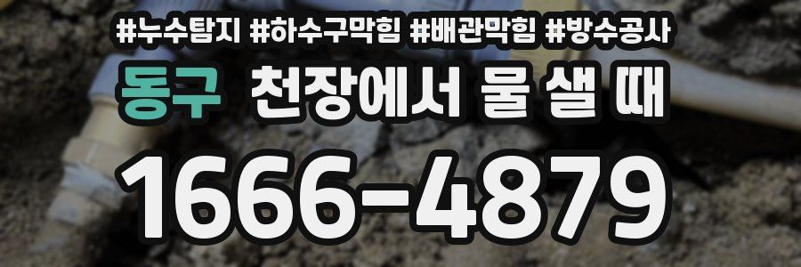 동구 천장에서 물 샐 때
