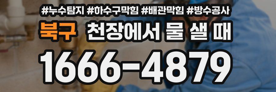 북구 천장에서 물 샐 때