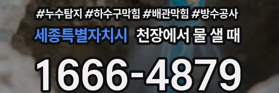 세종특별자치시 천장에서 물 샐 때