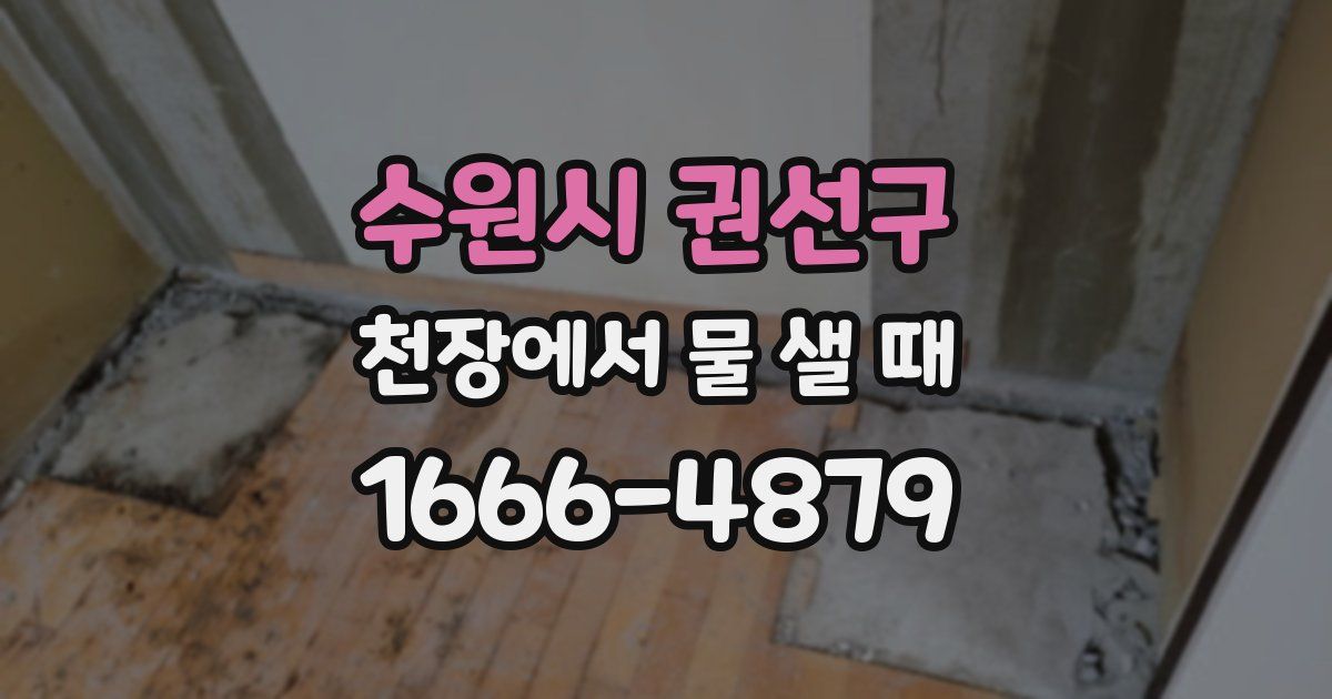 수원시 권선구 천장에서 물 샐 때