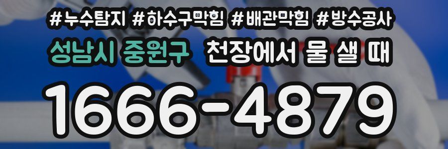성남시 중원구 천장에서 물 샐 때