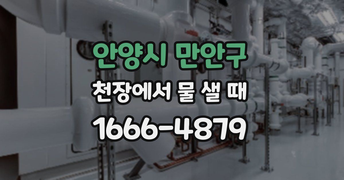 안양시 만안구 천장에서 물 샐 때