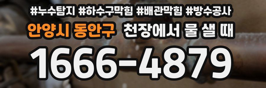 안양시 동안구 천장에서 물 샐 때