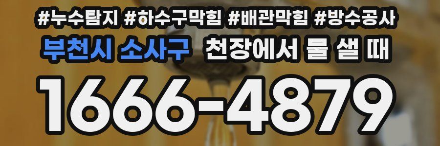 부천시 소사구 천장에서 물 샐 때