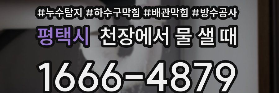 평택시 천장에서 물 샐 때