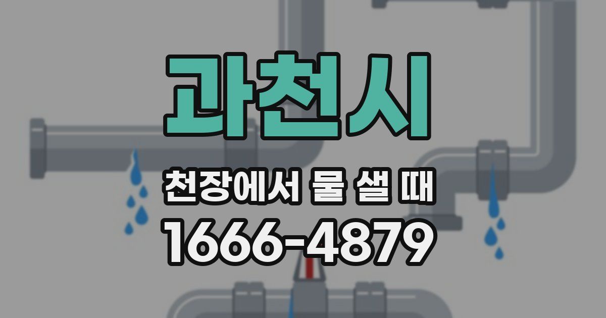 과천시 천장에서 물 샐 때