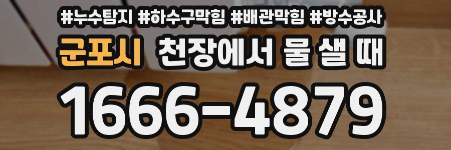 군포시 천장에서 물 샐 때