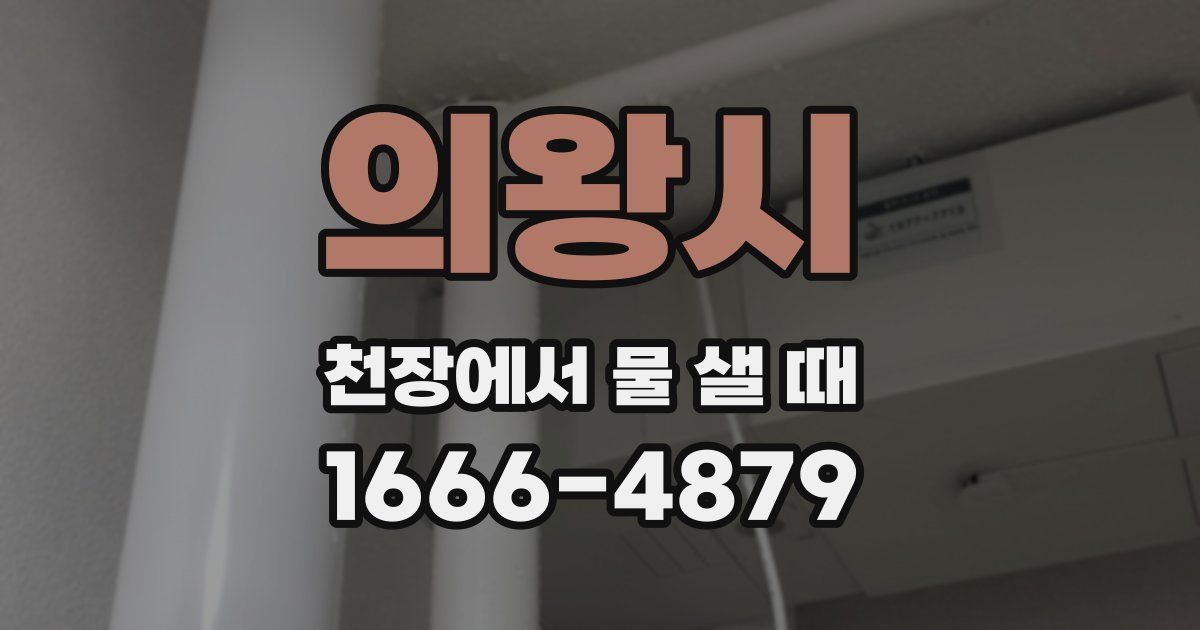의왕시 천장에서 물 샐 때