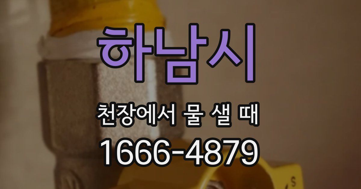 하남시 천장에서 물 샐 때