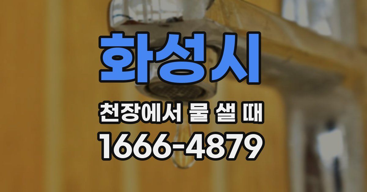 화성시 천장에서 물 샐 때