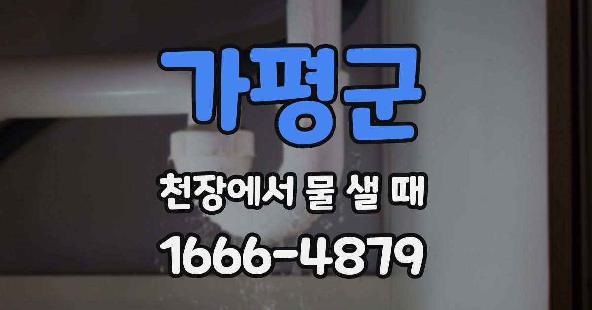 가평군 천장에서 물 샐 때