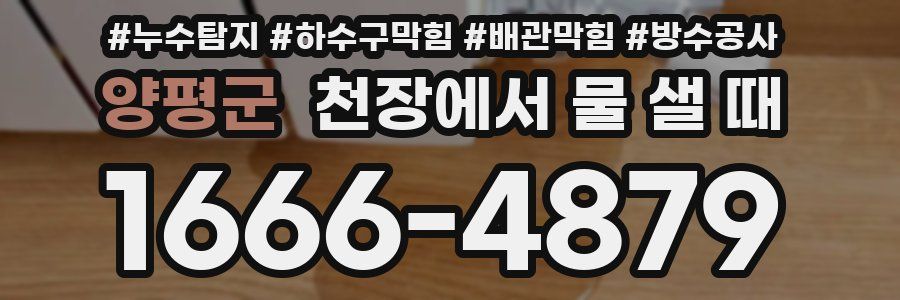 양평군 천장에서 물 샐 때
