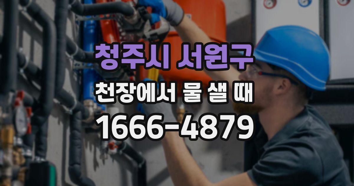 청주시 서원구 천장에서 물 샐 때