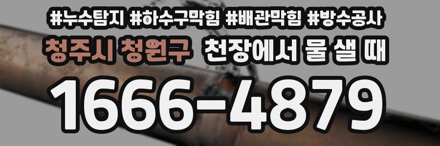 청주시 청원구 천장에서 물 샐 때