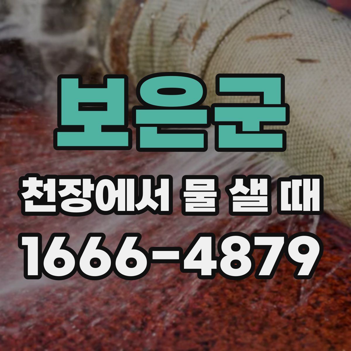보은군 천장에서 물 샐 때