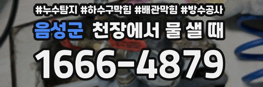 음성군 천장에서 물 샐 때