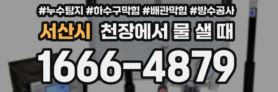서산시 천장에서 물 샐 때