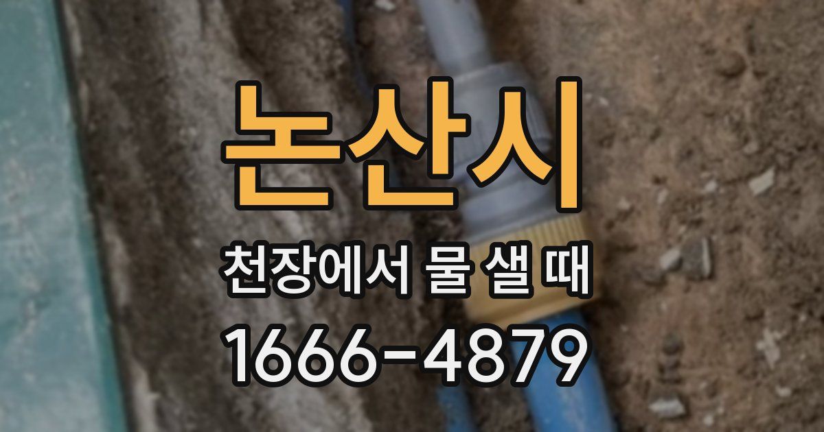 논산시 천장에서 물 샐 때