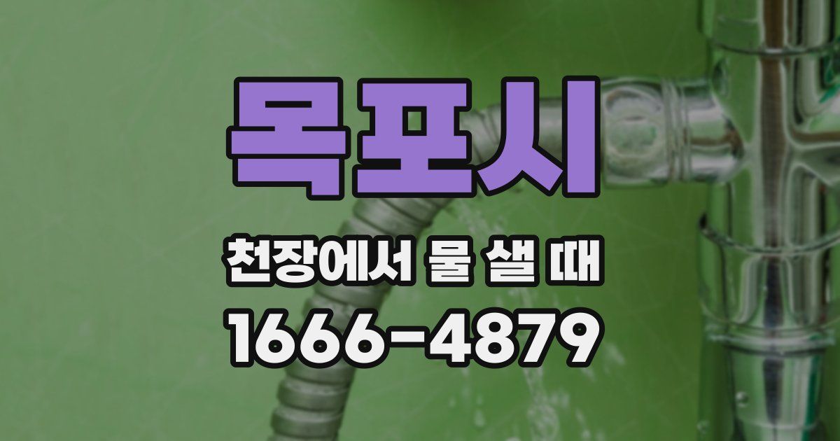 목포시 천장에서 물 샐 때