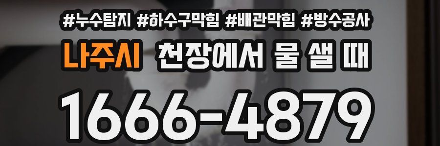 나주시 천장에서 물 샐 때