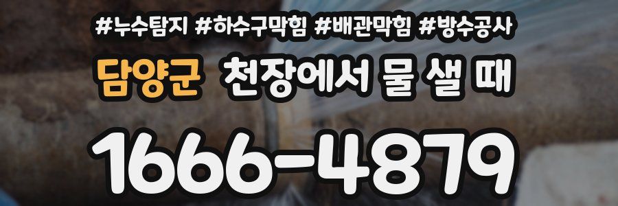 담양군 천장에서 물 샐 때