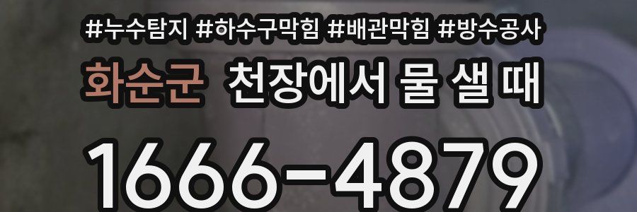 화순군 천장에서 물 샐 때