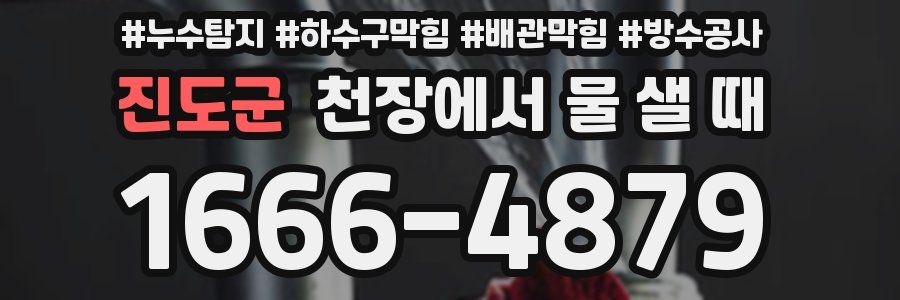 진도군 천장에서 물 샐 때