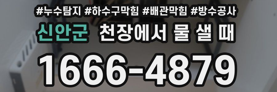 신안군 천장에서 물 샐 때