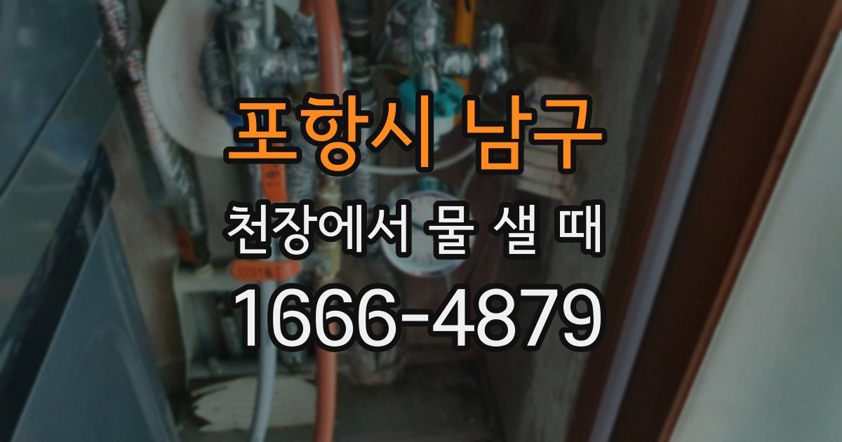 포항시 남구 천장에서 물 샐 때