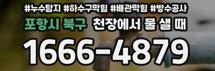 포항시 북구 천장에서 물 샐 때