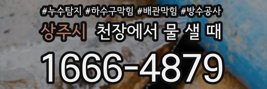 상주시 천장에서 물 샐 때
