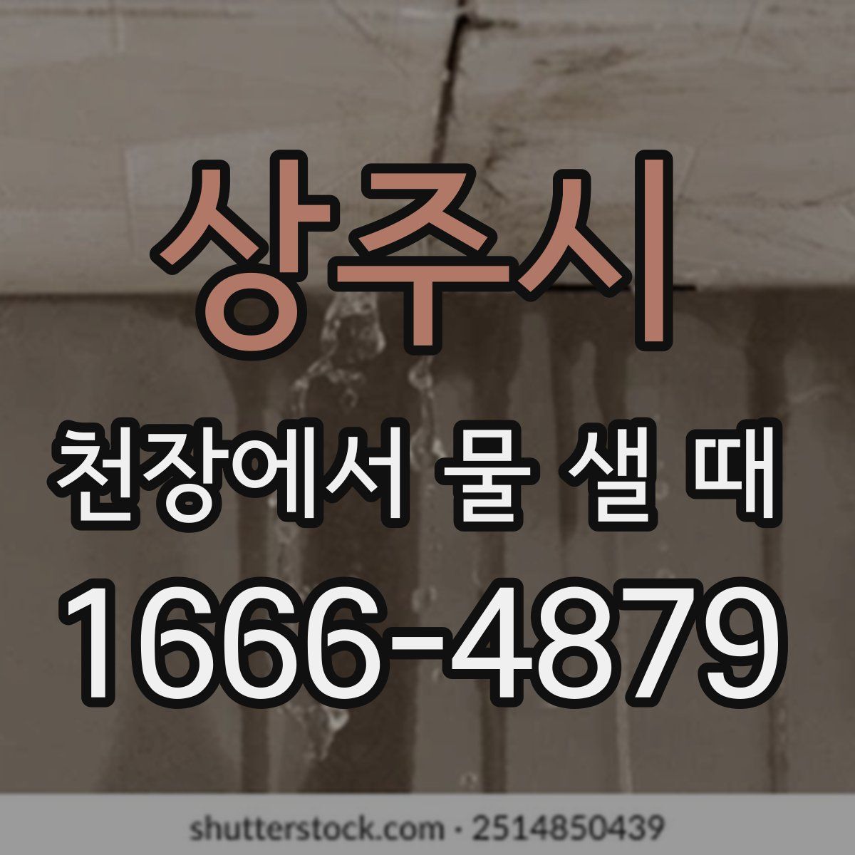 상주시 천장에서 물 샐 때