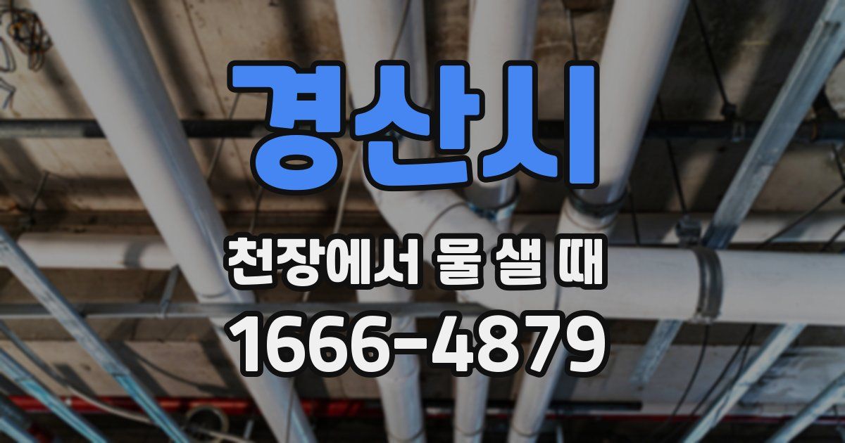 경산시 천장에서 물 샐 때