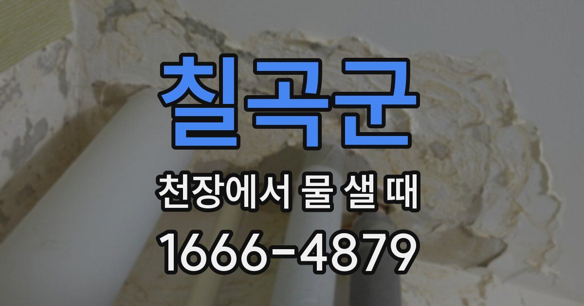 칠곡군 천장에서 물 샐 때
