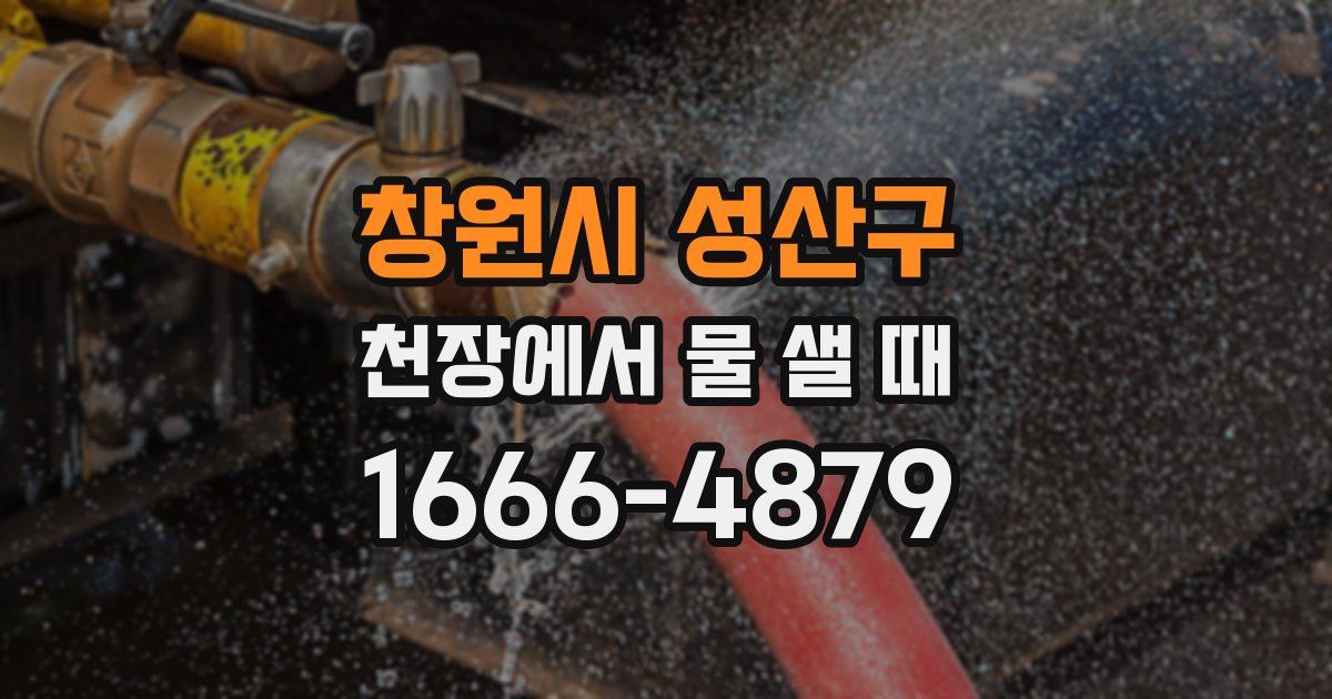 창원시 성산구 천장에서 물 샐 때