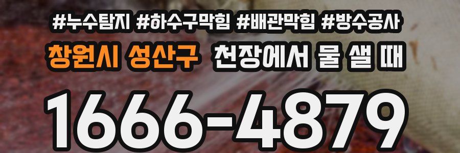 창원시 성산구 천장에서 물 샐 때