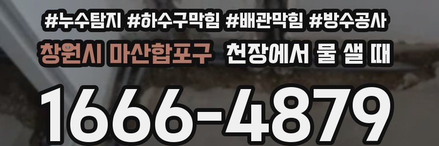 창원시 마산합포구 천장에서 물 샐 때