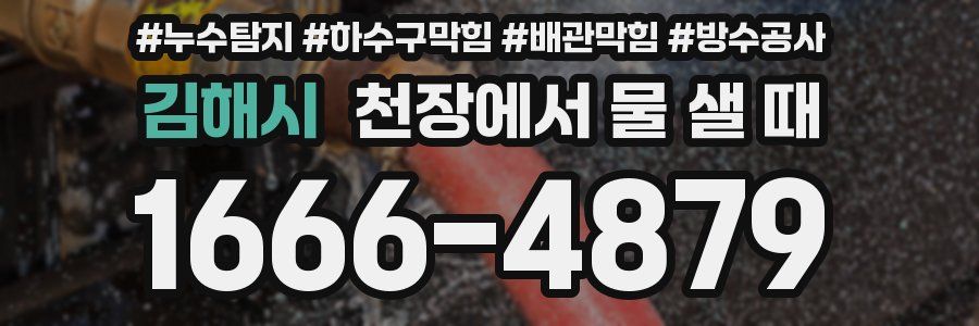 김해시 천장에서 물 샐 때