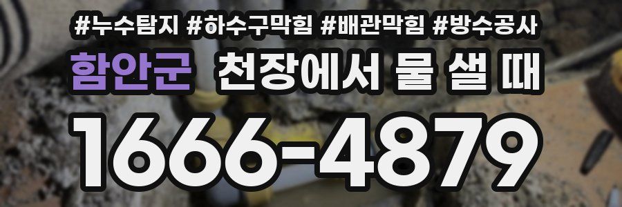 함안군 천장에서 물 샐 때