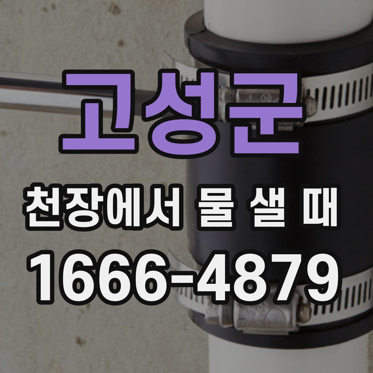 고성군 천장에서 물 샐 때