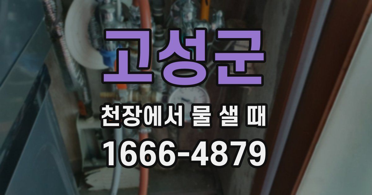 고성군 천장에서 물 샐 때