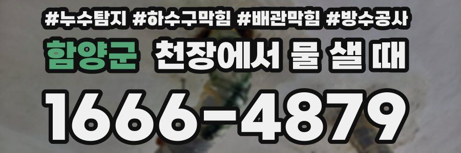 함양군 천장에서 물 샐 때