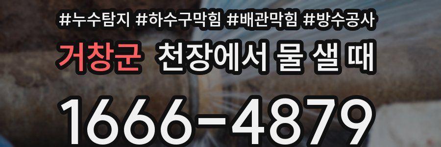 거창군 천장에서 물 샐 때