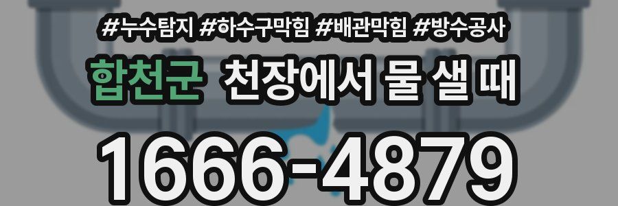합천군 천장에서 물 샐 때